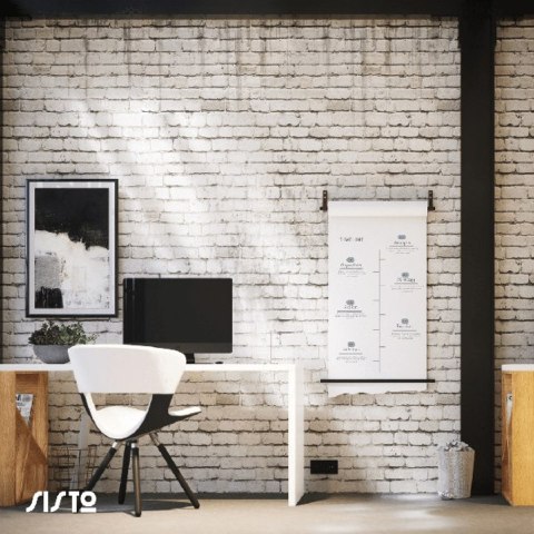 Uchwyt na papier flipchart ścienny Sisto Office Black - BIG