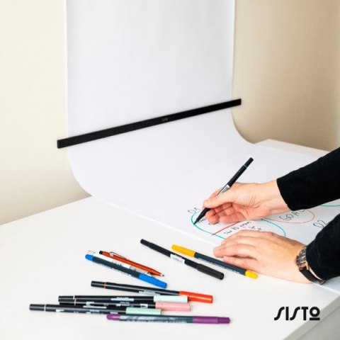 Uchwyt na papier flipchart ścienny Sisto Office Black - BIG