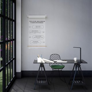 Uchwyt na papier flipchart ścienny Sisto Office Natural - BIG