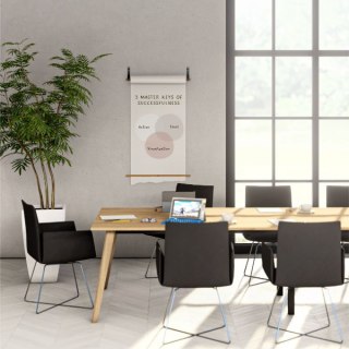 Uchwyt na papier flipchart ścienny Sisto Office Natural - BIG