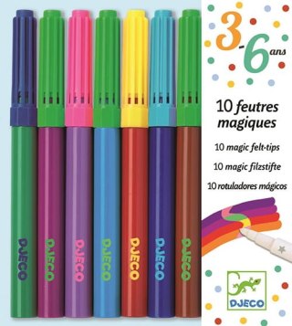 Zestaw 10 flamastrów MAGICZNYCH Djeco