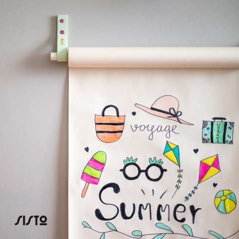 Uchwyt na papier do rysowania Sisto Baby White - SMALL